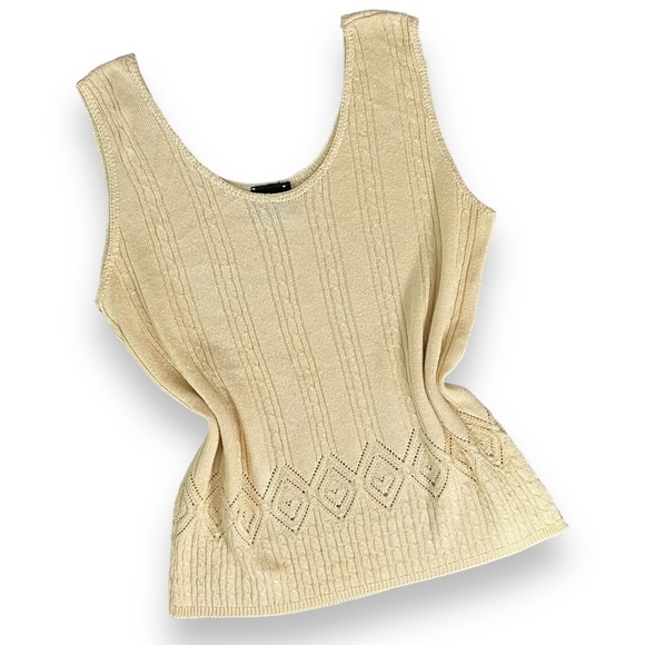 Vintage Boho Knit Crochet Tank Top - Picture 3 of 10